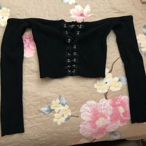 FN Lace-up crop top